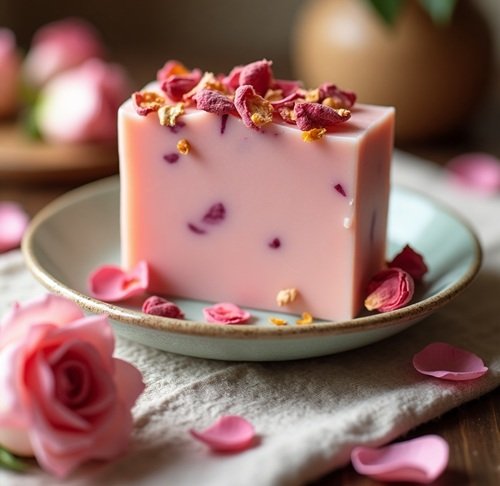 Sabonete Artesanal de Rosas: Delicadeza, Juventude e Um Toque de Romance para Sua Pele!